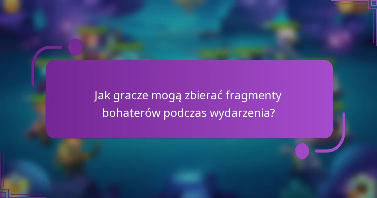 Jak gracze mogą zbierać fragmenty bohaterów podczas wydarzenia?