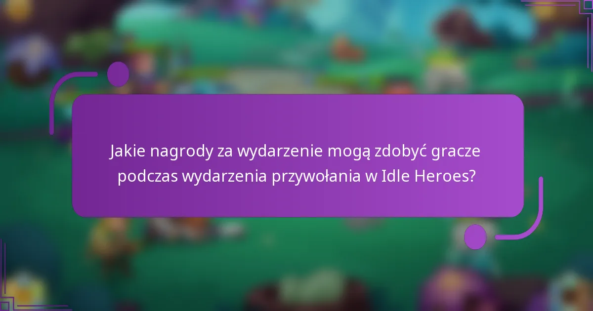 Jakie nagrody za wydarzenie mogą zdobyć gracze podczas wydarzenia przywołania w Idle Heroes?